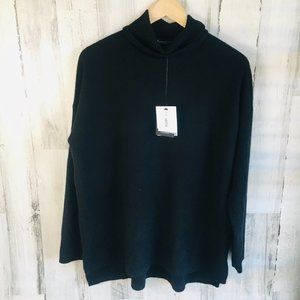 Bloomingdale's 100% Cashmere Turtleneck Sweater Tunic Ribbed Sleeves M